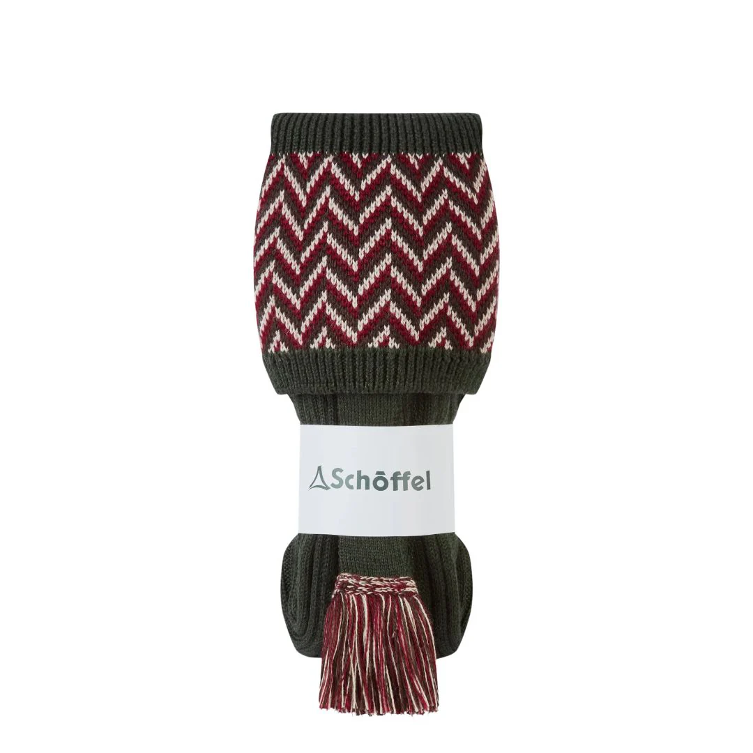 Schoffel Herringbone Sock in Dark Olive