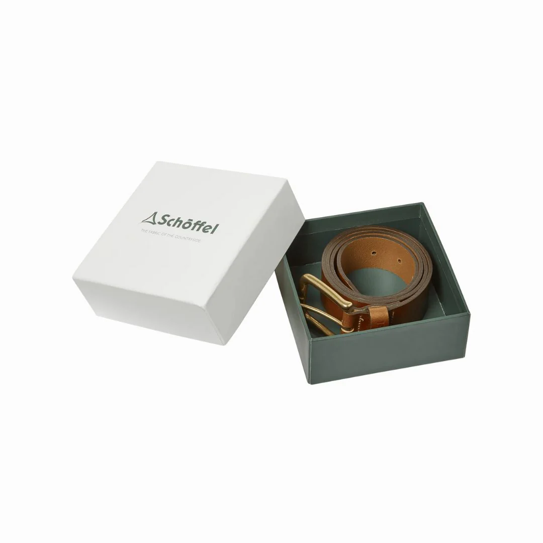 Schoffel Men's Castleton Leather Belt in Chestnut - Image 2