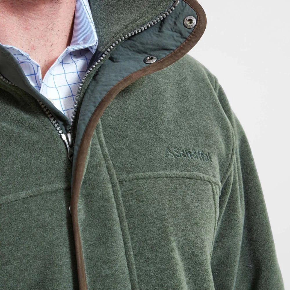 Schoffel Men's Rutland Fleece Jumper in Cedar Green - Image 5