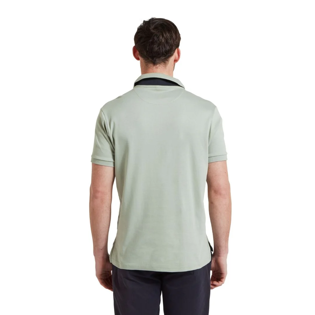 Schoffel Men's St.Ives Jersey Polo Shirt in Aqua Grey - Image 5