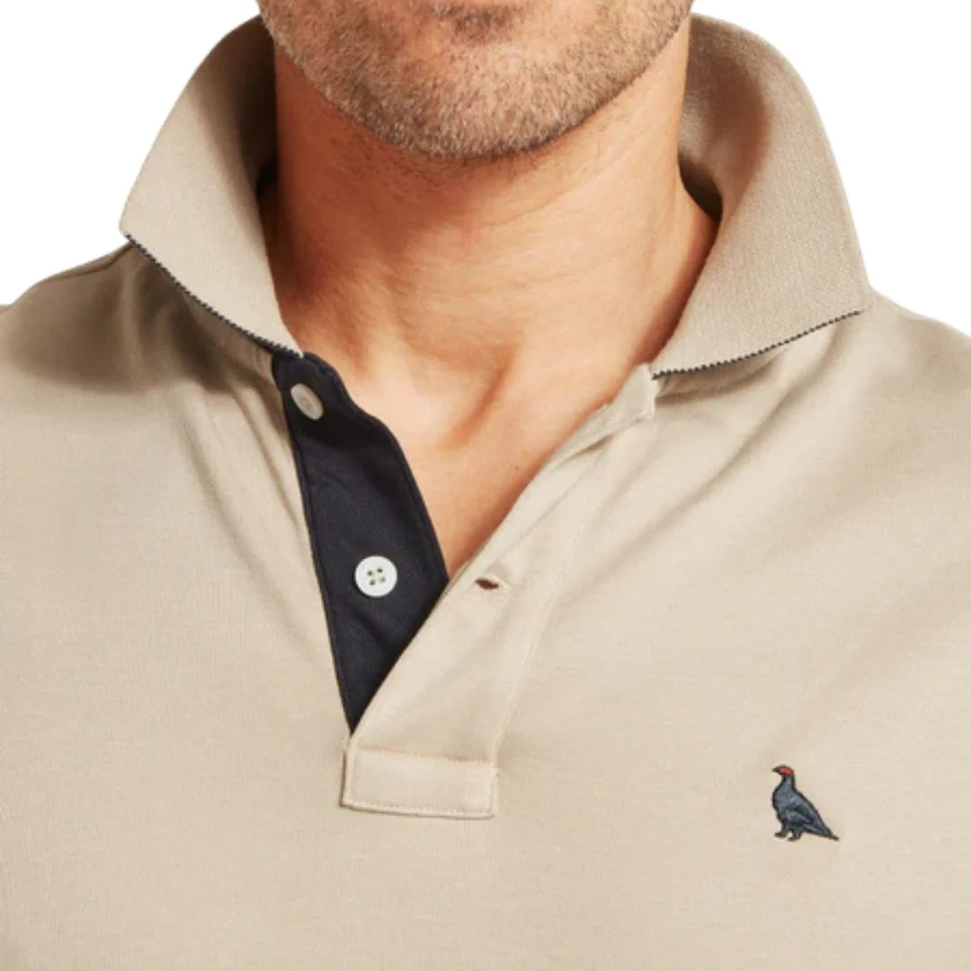 Schoffel Men's St.Ives Jersey Polo Shirt in Cobblestone - Image 2