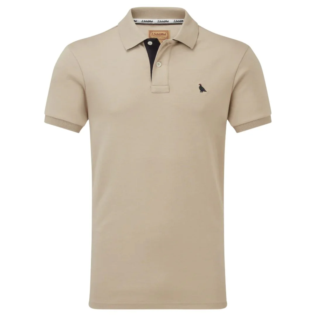 Schoffel Men's St.Ives Jersey Polo Shirt in Cobblestone - Image 7