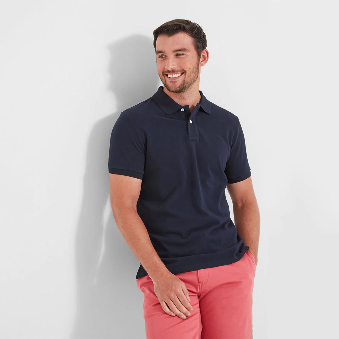 Schoffel Men's St.Ives Tailored Polo Shirt in Navy
