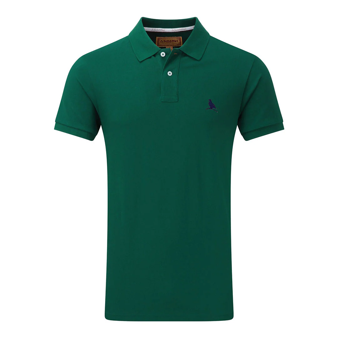 Schoffel Men's St. Ives Tailored Polo Shirt in Pine Green - Image 2