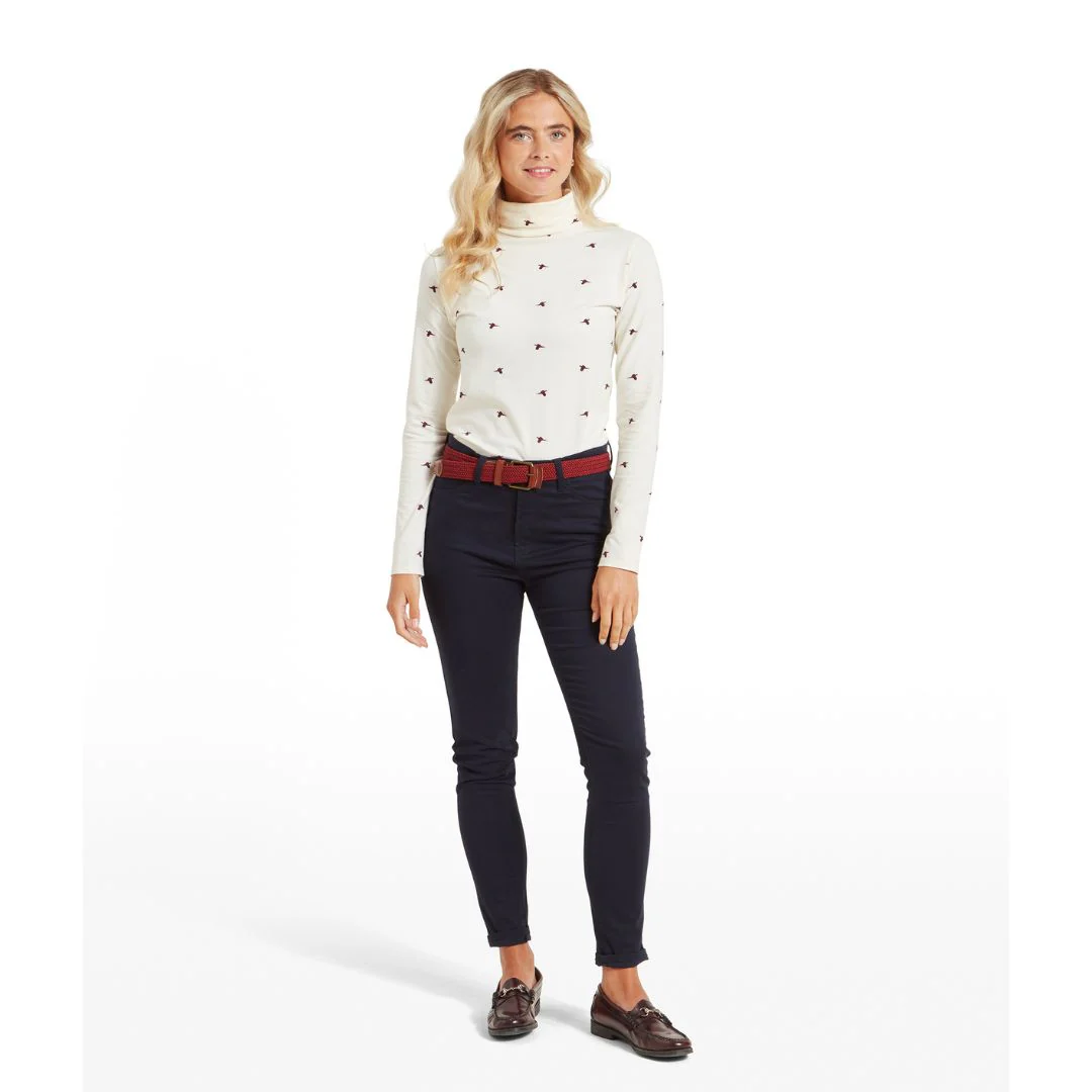Schoffel Women's Malham Roll Neck Top in Wine Pheasant - Image 6