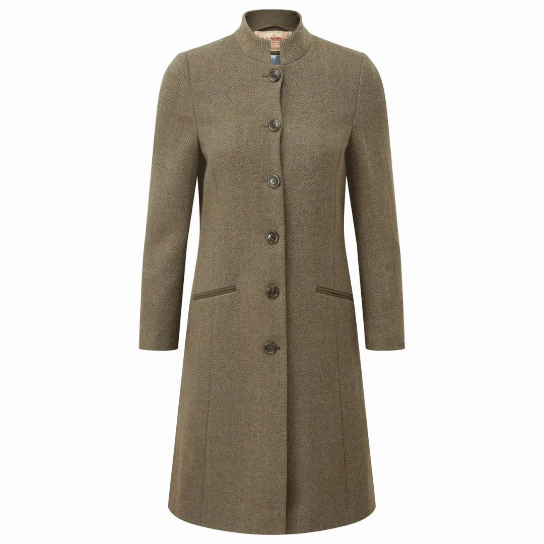Schoffel Women's Portree Herringbone Tweed Jacket in Loden Green - Image 9