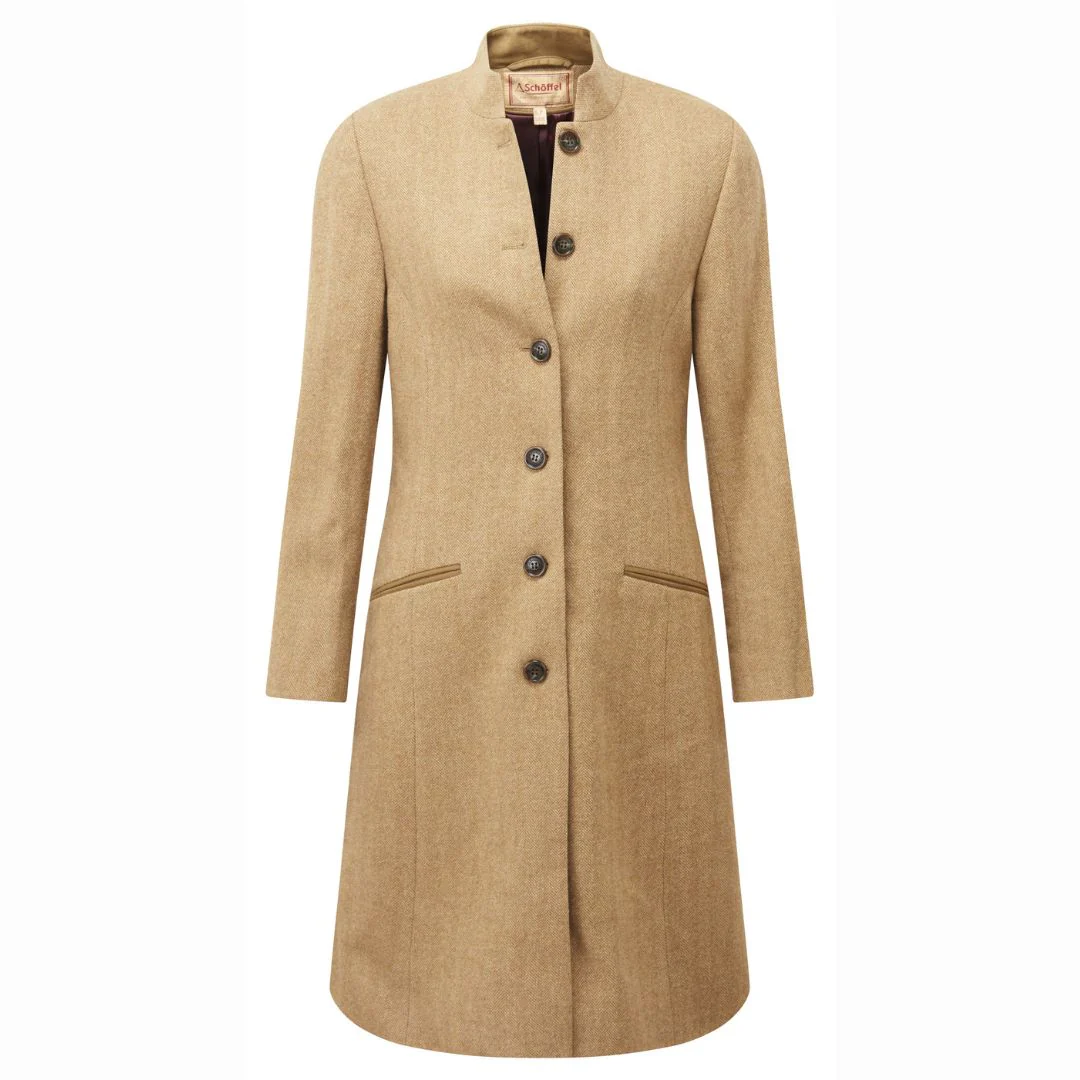 Schoffel Women's Portree Herringbone Tweed Jacket in Oak - Image 7