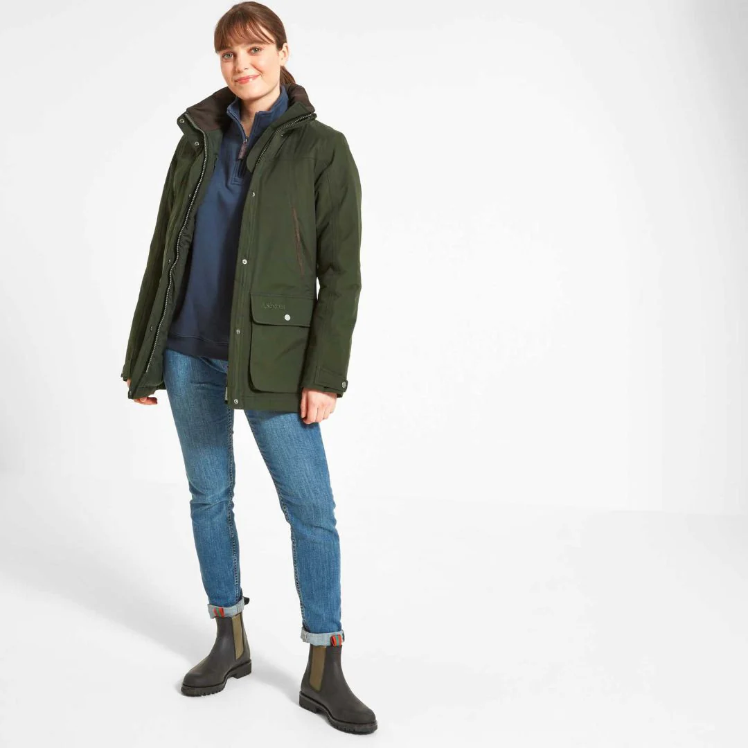 Schoffel Women's Rockingham Coat in Forest - Image 6