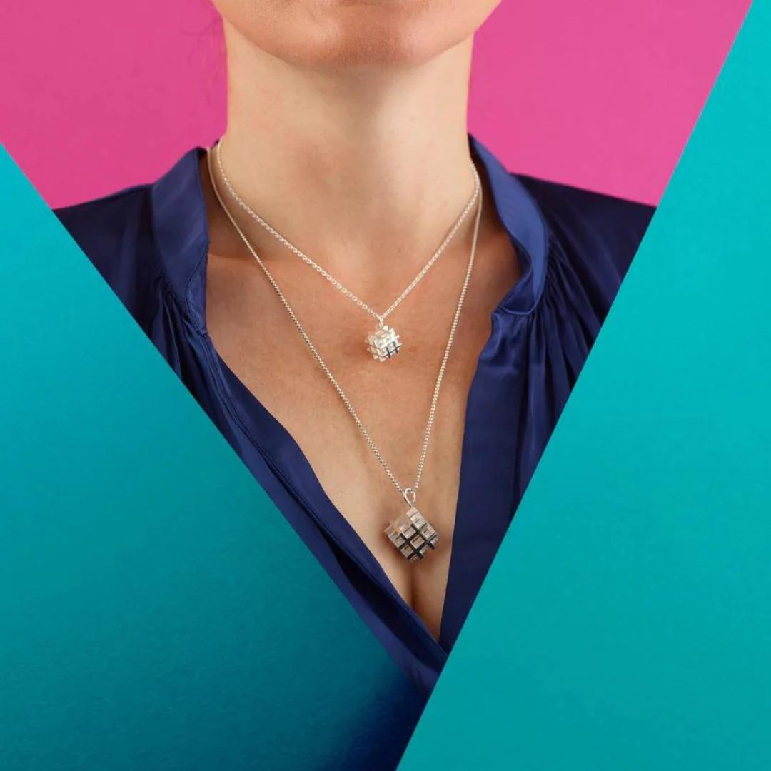 Vanessa Ree 3D# Pendant in Silver - Image 2