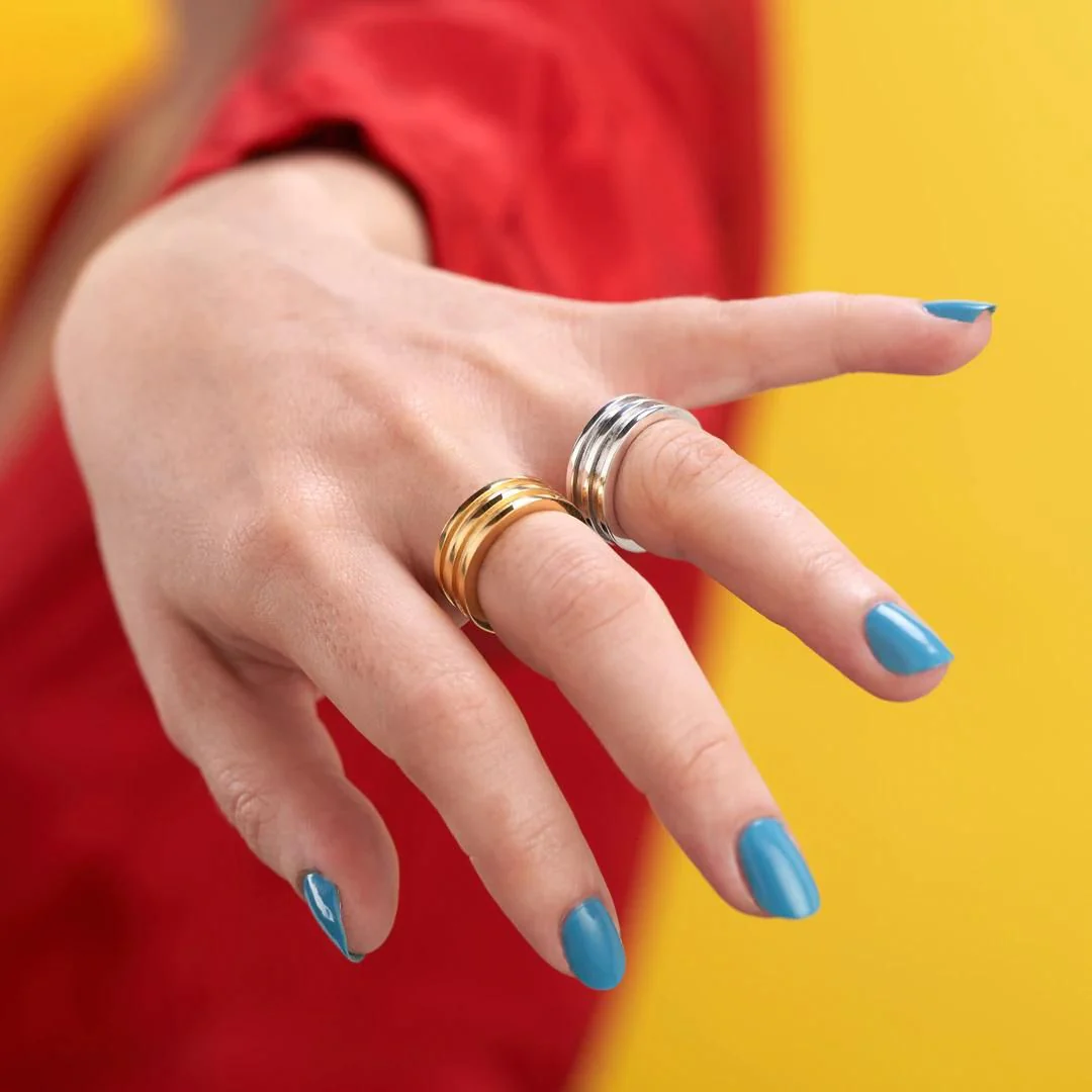 Vanessa Ree Concentric Circles Ring in Gold - Image 2