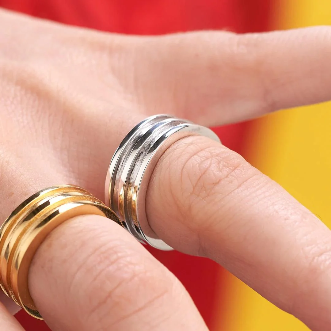 Vanessa Ree Concentric Circles Ring in Silver - Image 2