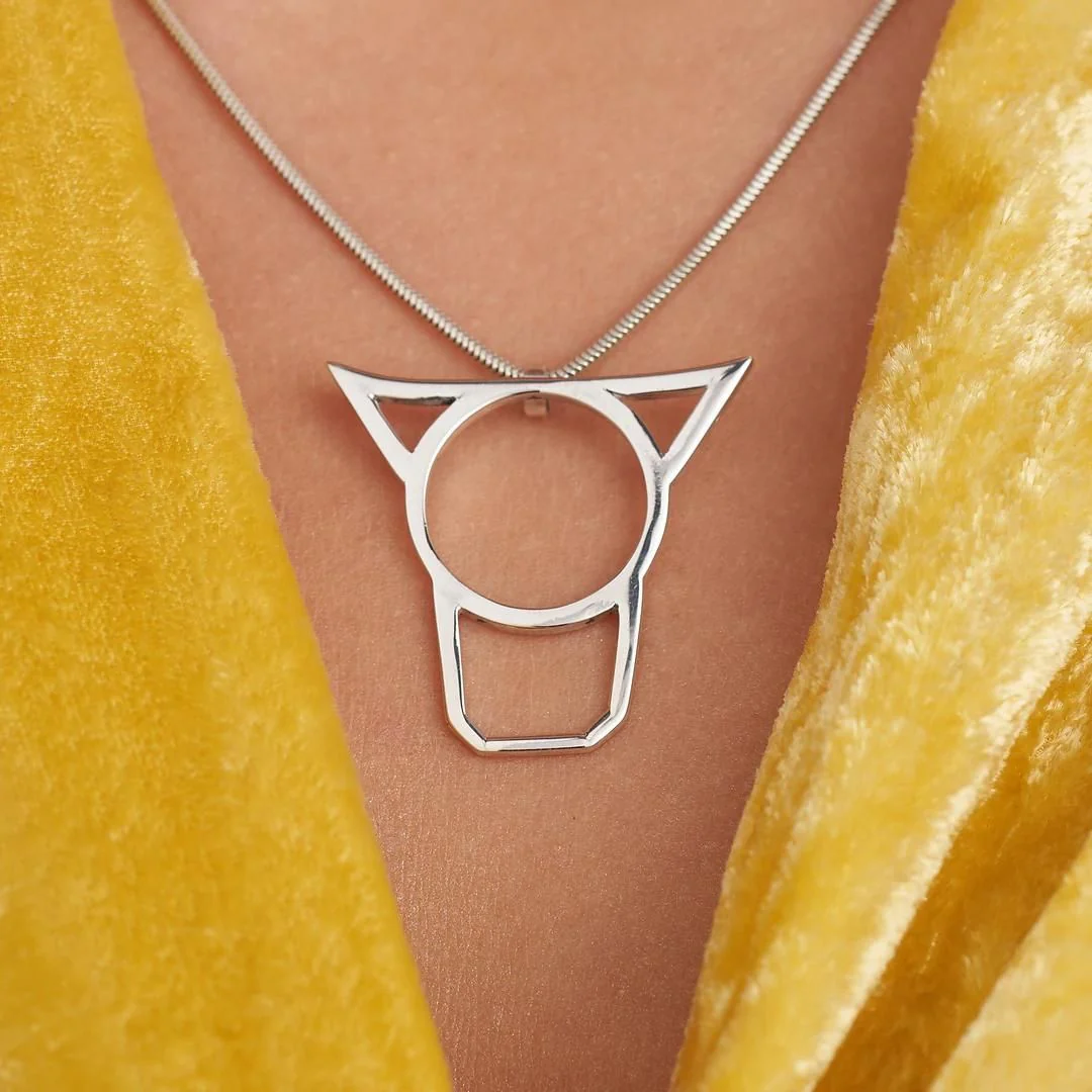 Vanessa Ree Cow's Head Pendant in Silver - Image 2