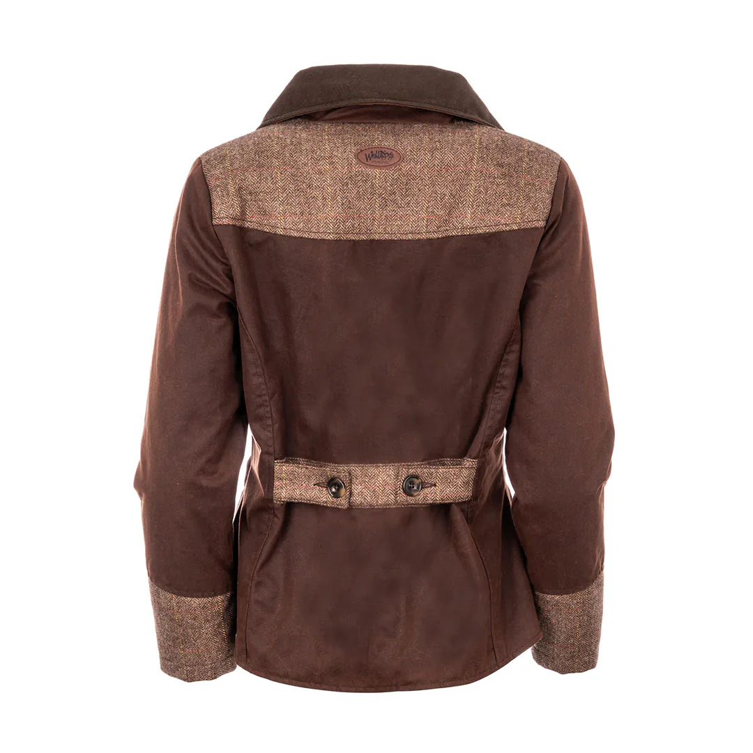 Welligogs Women's Burghley Wax Jacket in Herringbone - Image 4