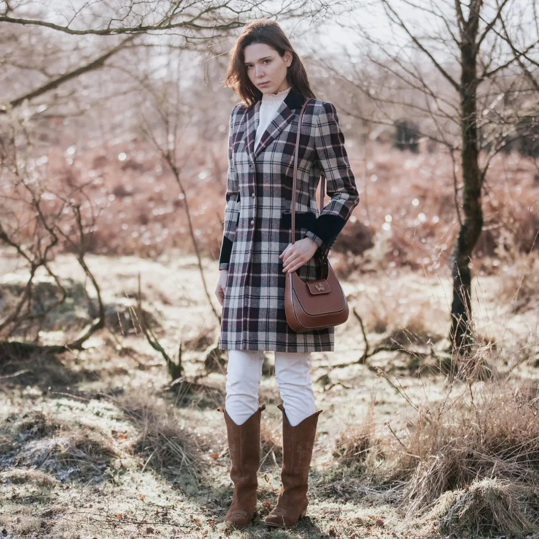 Welligogs Women's Demelza Check Wool Coat - Image 4