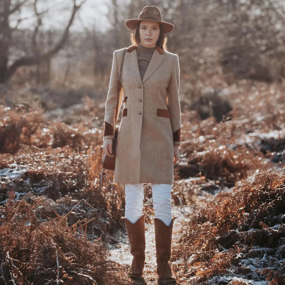 Welligogs Women's Demelza Hazelnut Wool Coat - Image 2