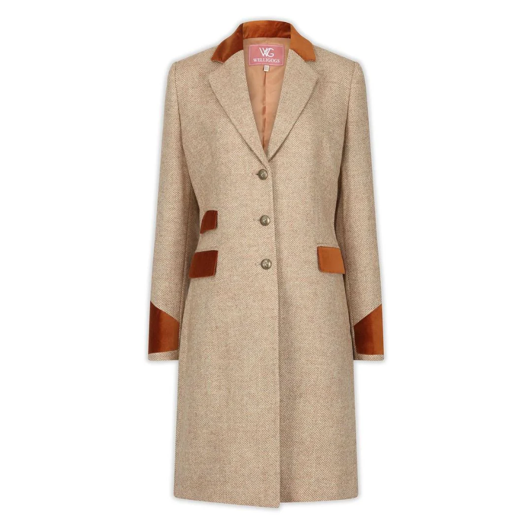 Welligogs Women's Demelza Hazelnut Wool Coat - Image 3