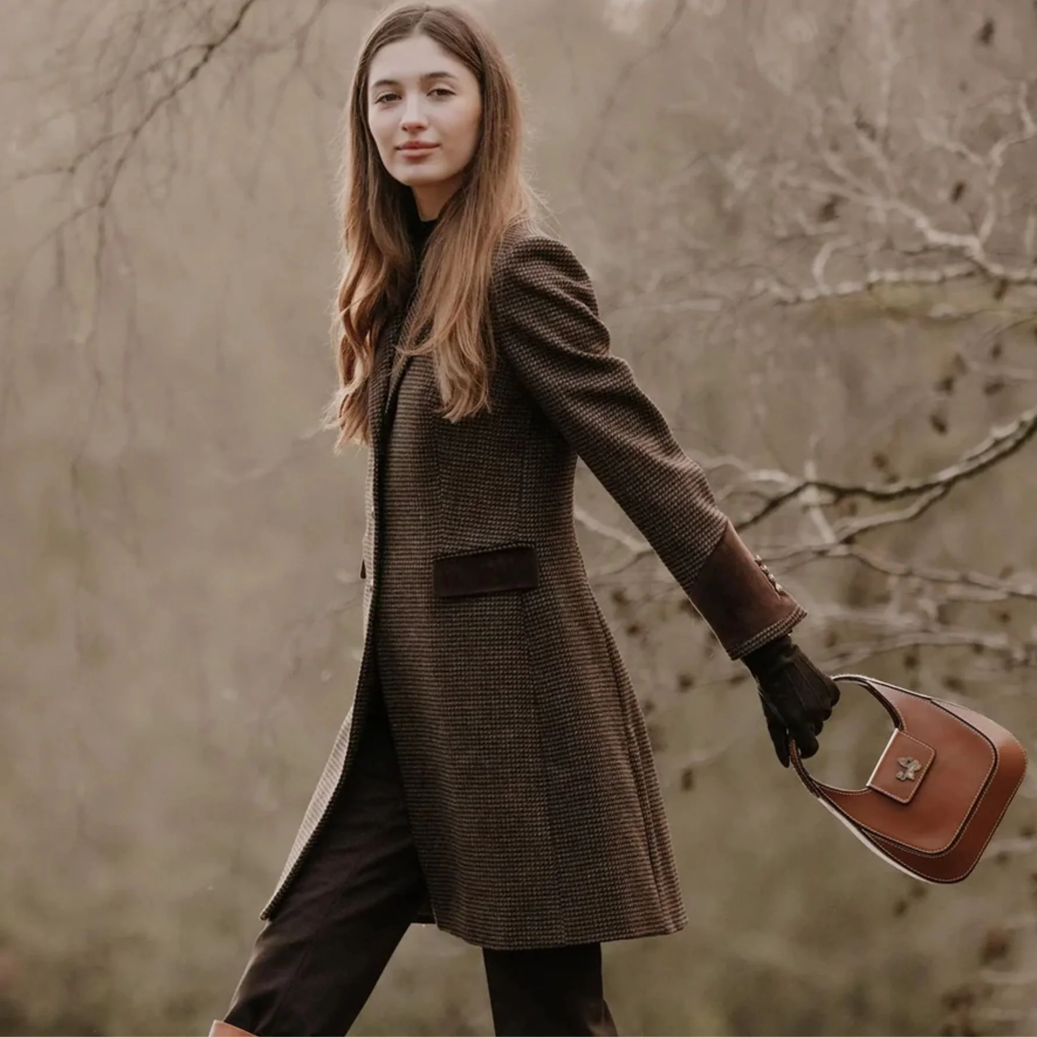 Welligogs Women's Demelza Wool Coat in Coffee - Image 5