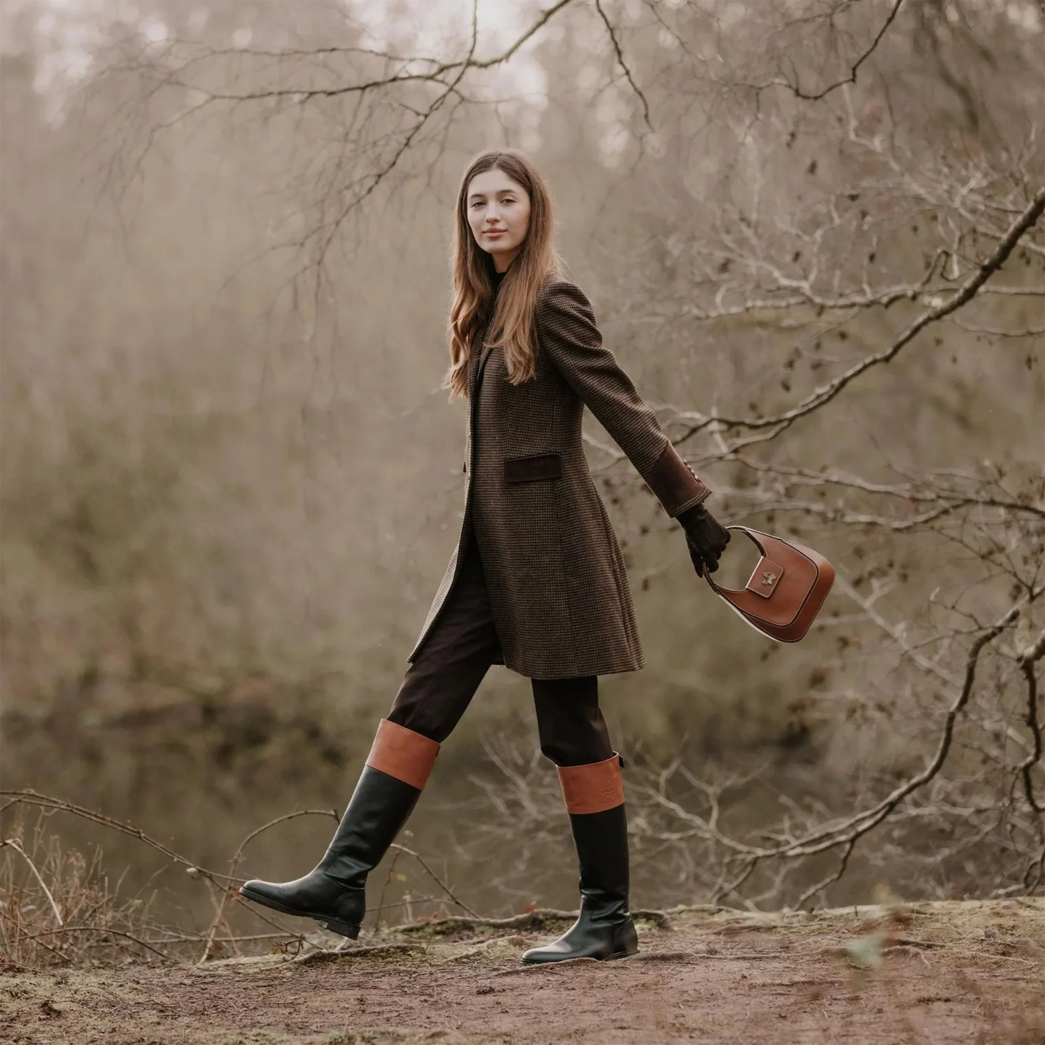 Welligogs Women's Demelza Wool Coat in Coffee - Image 8