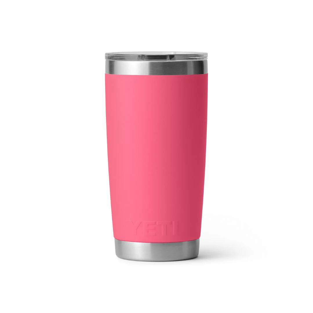 YETI Rambler 20 Oz Tumbler in Tropical Pink (591ml) with Magslider Lid - Image 3