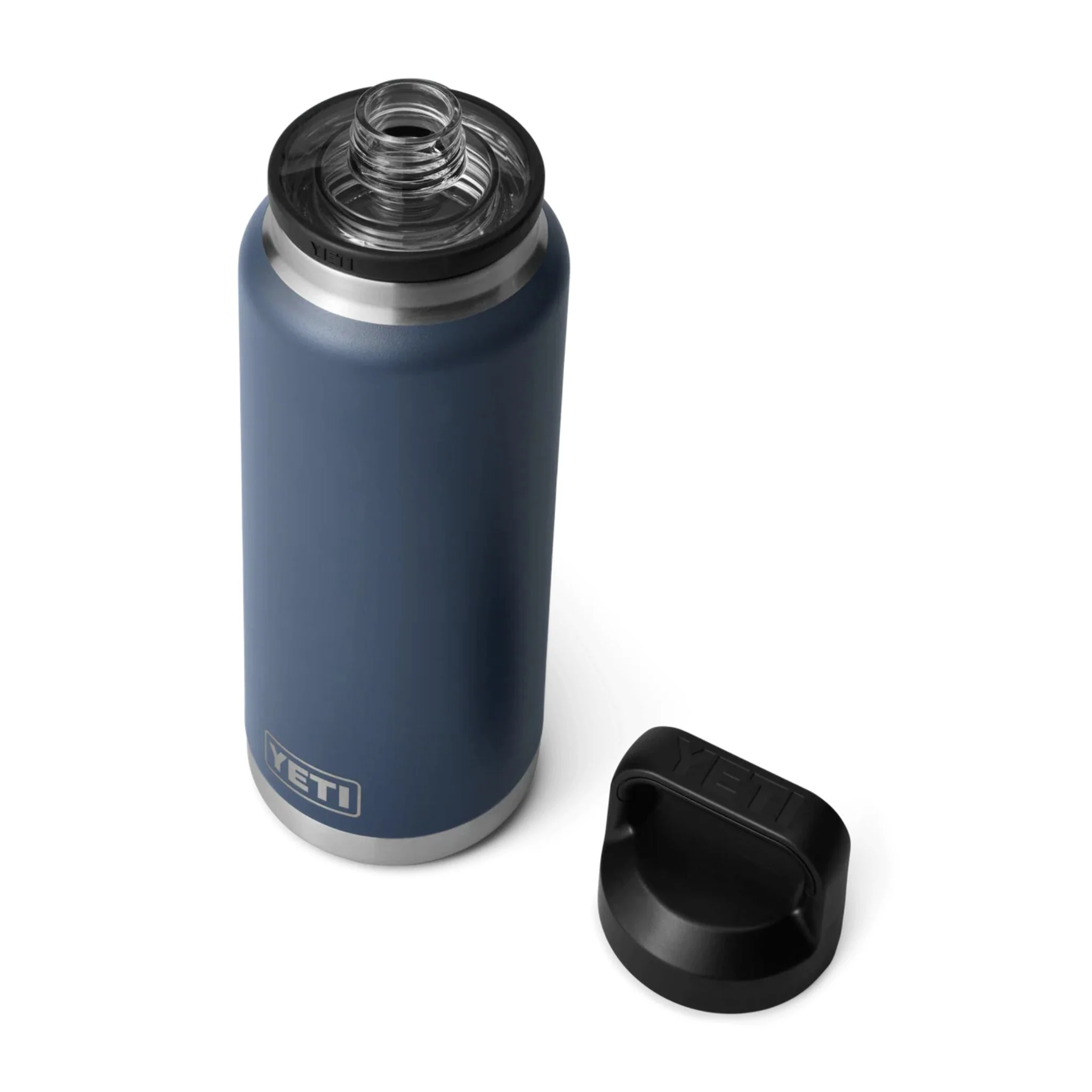 YETI Rambler 36 Oz Bottle in Navy (1065 ml) with Chug Cap - Image 2